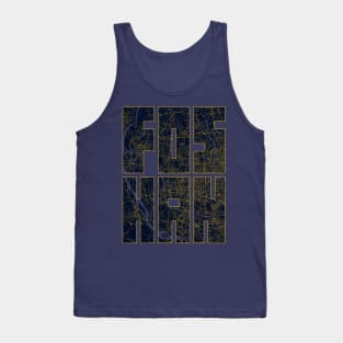 Foshan, Guangdong, China City Map Typography - Gold Art Deco Tank Top